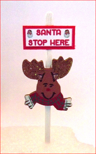 SANTA STOP HERE SIGN 9 (image for) SANTA STOP HERE SIGN 9